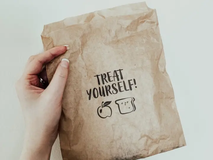 Bolsa de papel kraft para empacar comida para llevar